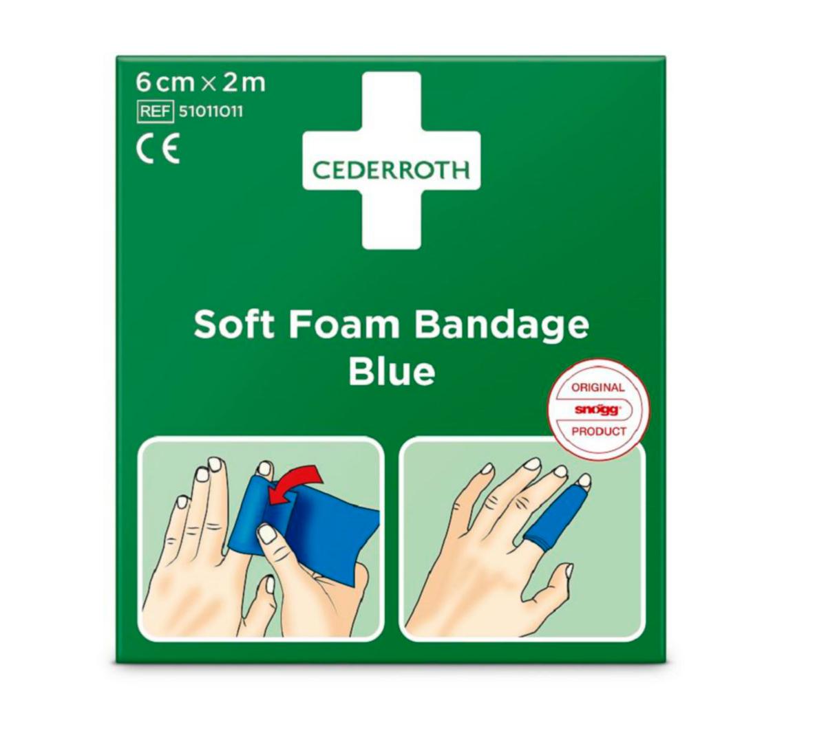 FÖRBAND SOFT FOAM BLÅ 2 M 6 CM X 2 M