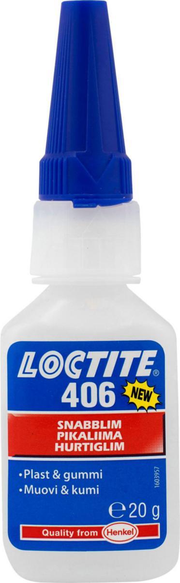 CYANOAKRYLATLIM LOCTITE 406 20G PLAST LÄTTFLYTANDE