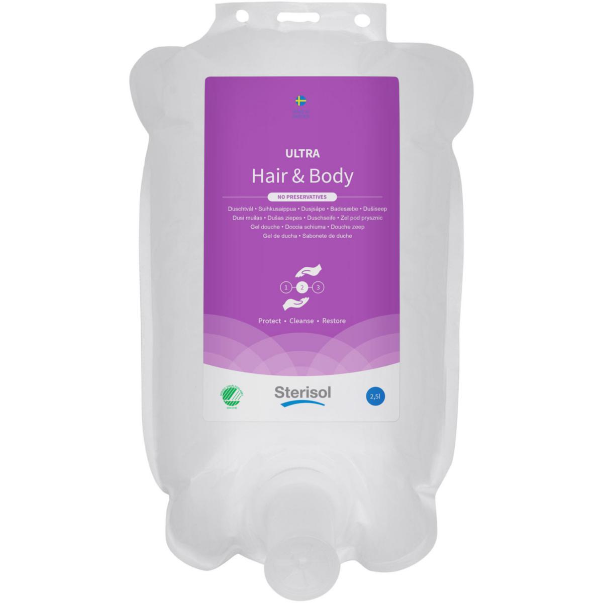 DUSCHTVÅL/SCHAMPO STERISOL ULTRA HAIR & BODY 2,5L